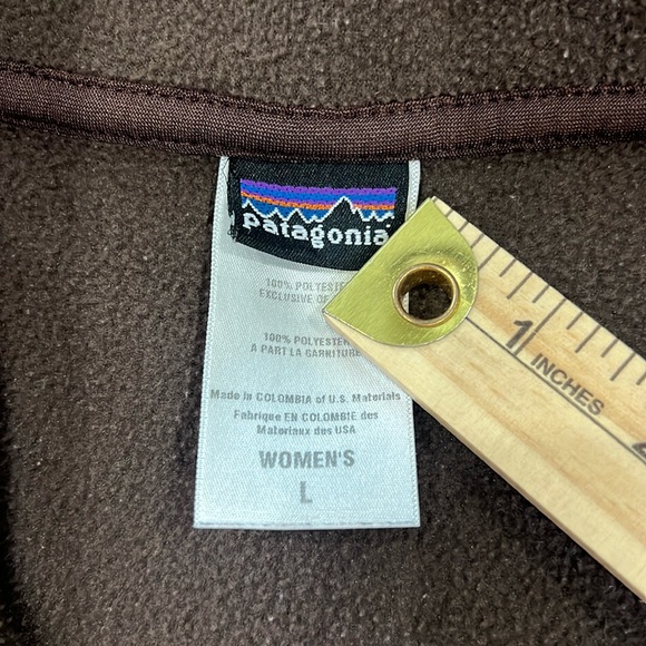 Patagonia Fleece Chocolate Brown Jacket Sz M - Picture 4 of 10